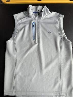 Sunice Golf Vest Men’s Size L Jermey Ranch Country Club Gray 1/4 Zip Utah